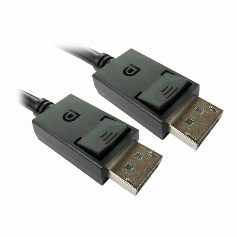 Progressiverobot 1m Display Port 2.1 Certified DP40 Cable Black